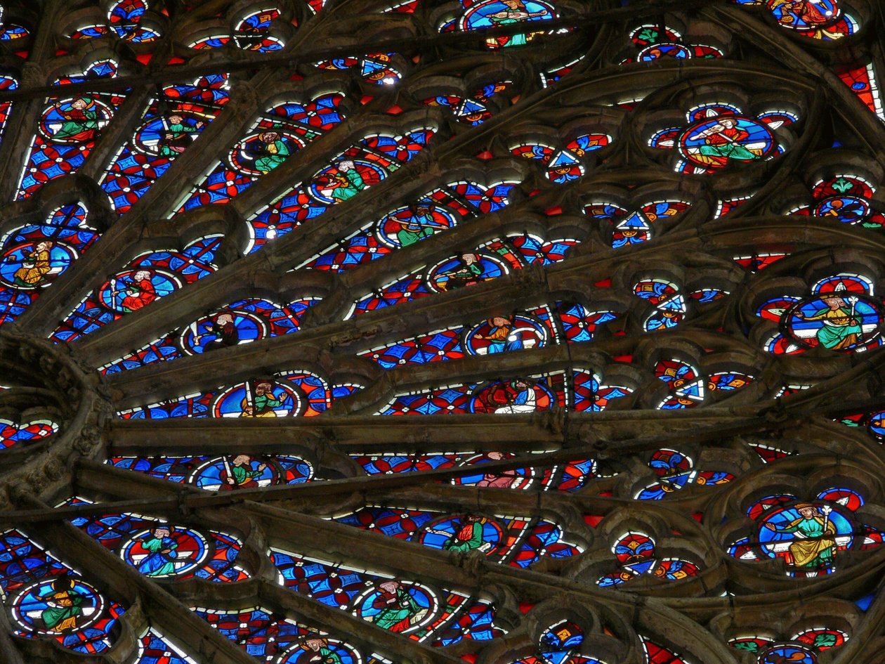 Deel van het noordelijke roosvenster, ca. 1300 door French School