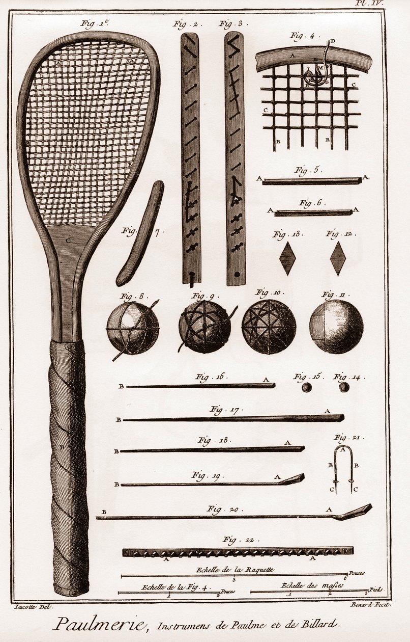 Paulmerie - Palmspel - Paulme en biljartinstrumenten - palmspel paddle-bats of battoirs - 