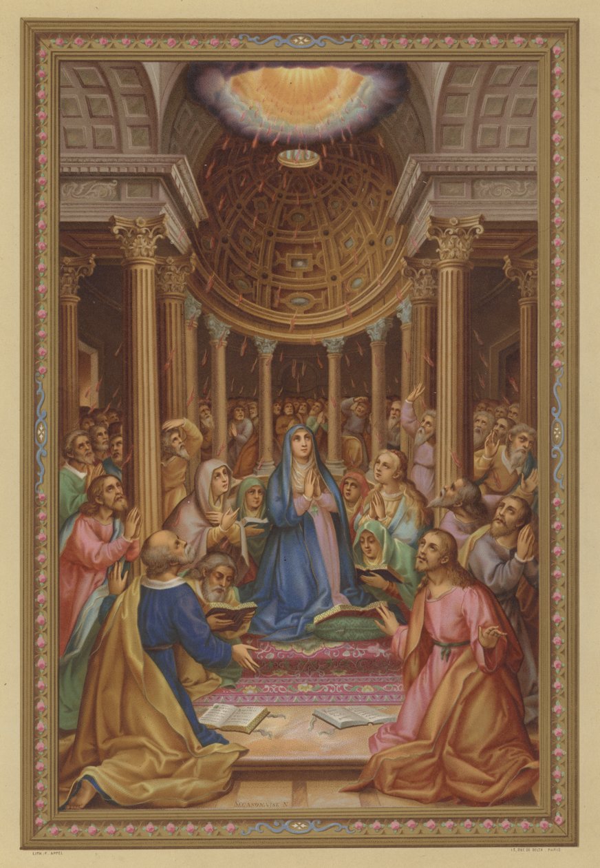 Pinksteren (chromolitho) door French School