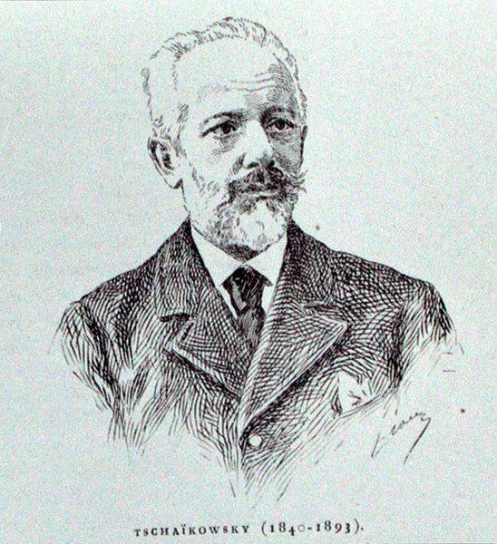 Petr Ilitch Tchaikovski (1840-93), illustratie uit 
