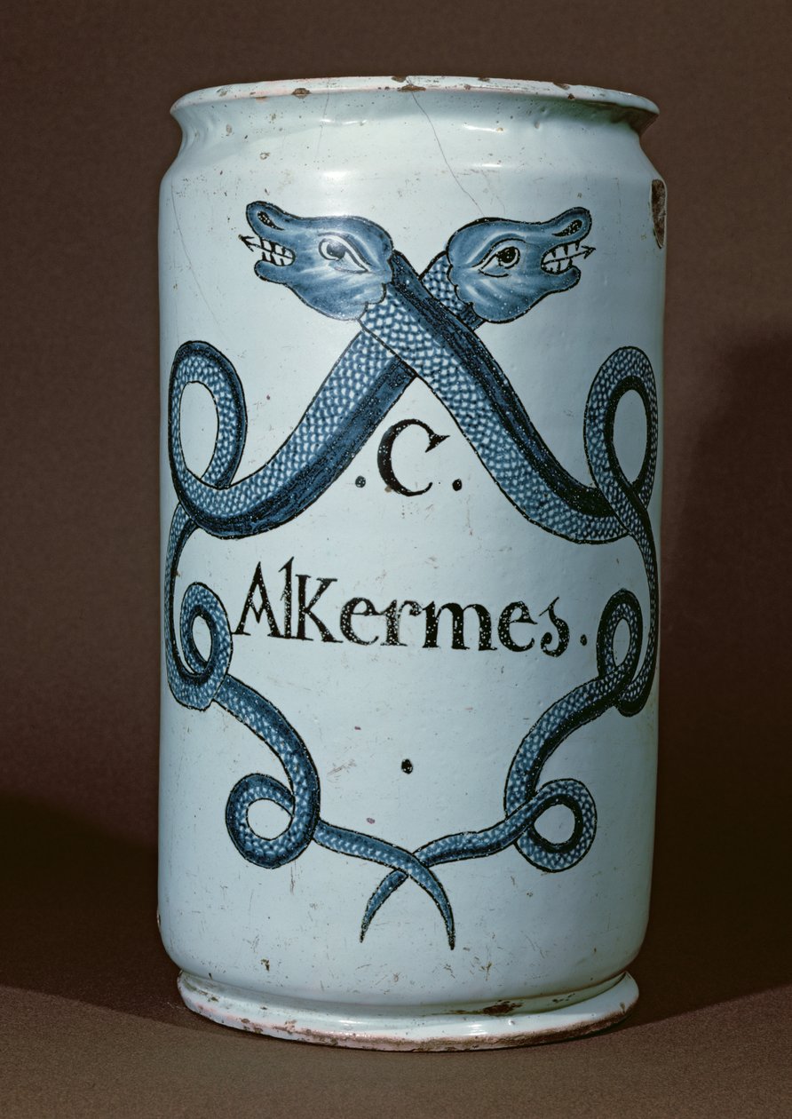 Farmaceutische pot voor alkernes, uit Rouen, ca. 1770 door French School