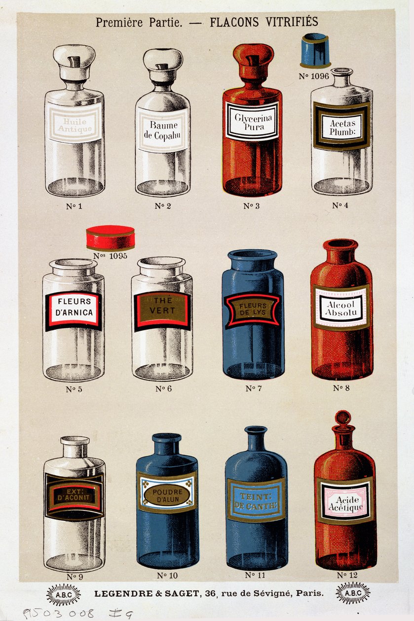 Farmaceutische verpakkingen (gekleurde opdruk) door French School