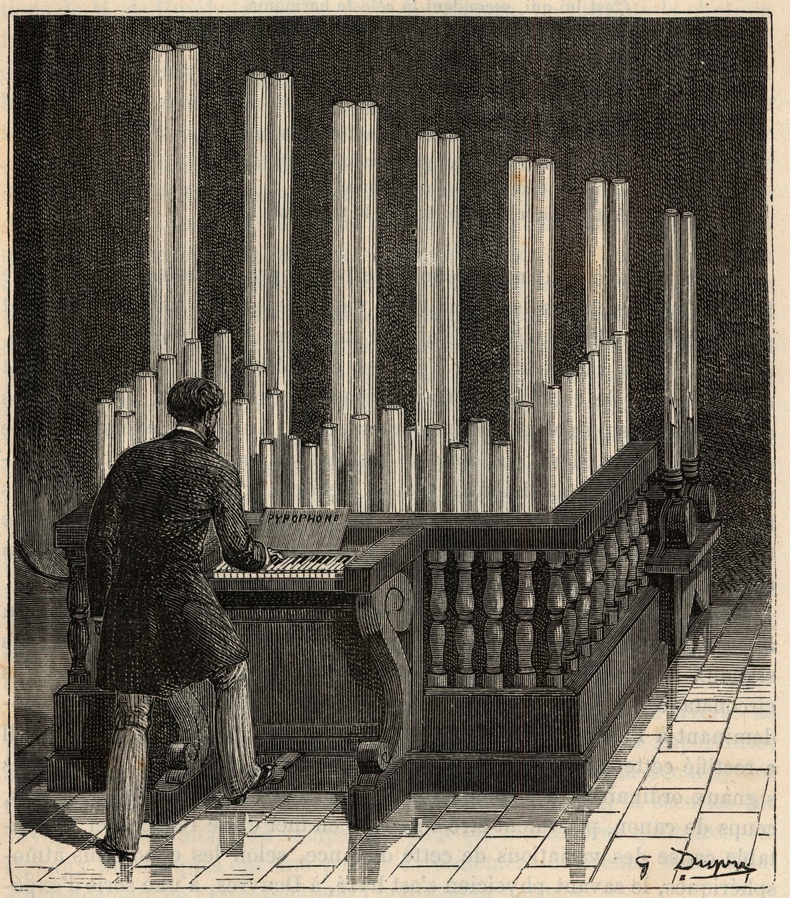 Gasorgel - Gravure in 