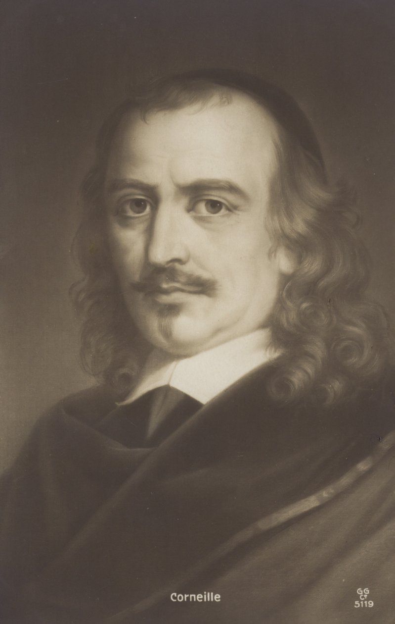 Pierre Corneille (1606-1684), French dramatist (litho) door French School