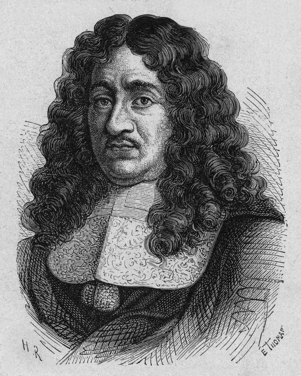 Pierre Paul Riquet (1609?-1680) Franse zakenman, pionier op het gebied van arbeidsrechten, ontwerper en financier van het Zuidelijk Kanaal, gravure door French School