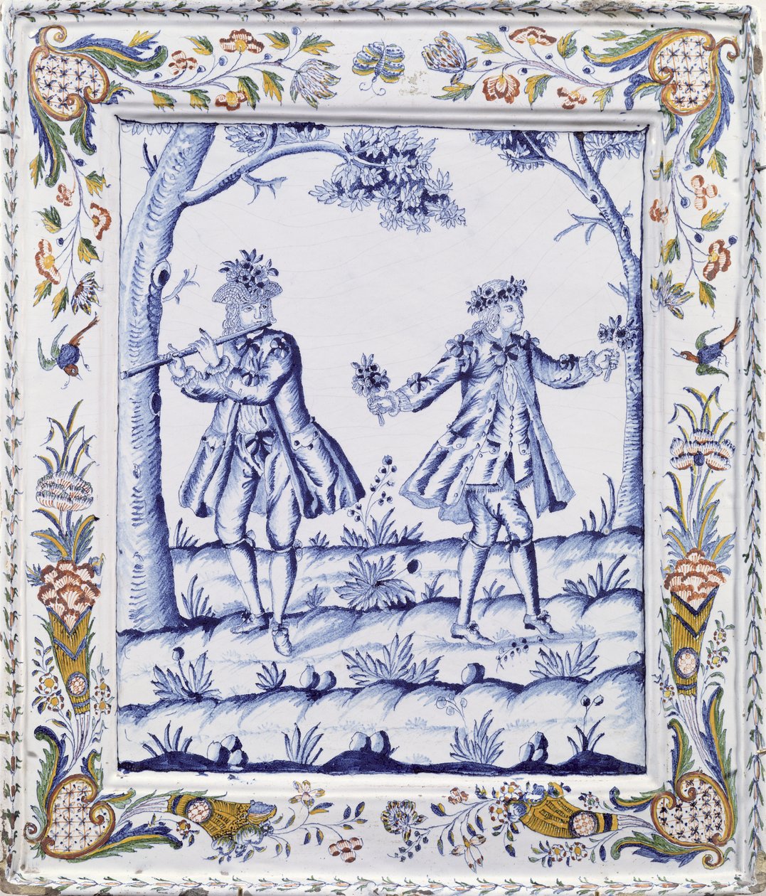 Plaquette met een scène uit De Toverfluit door French School