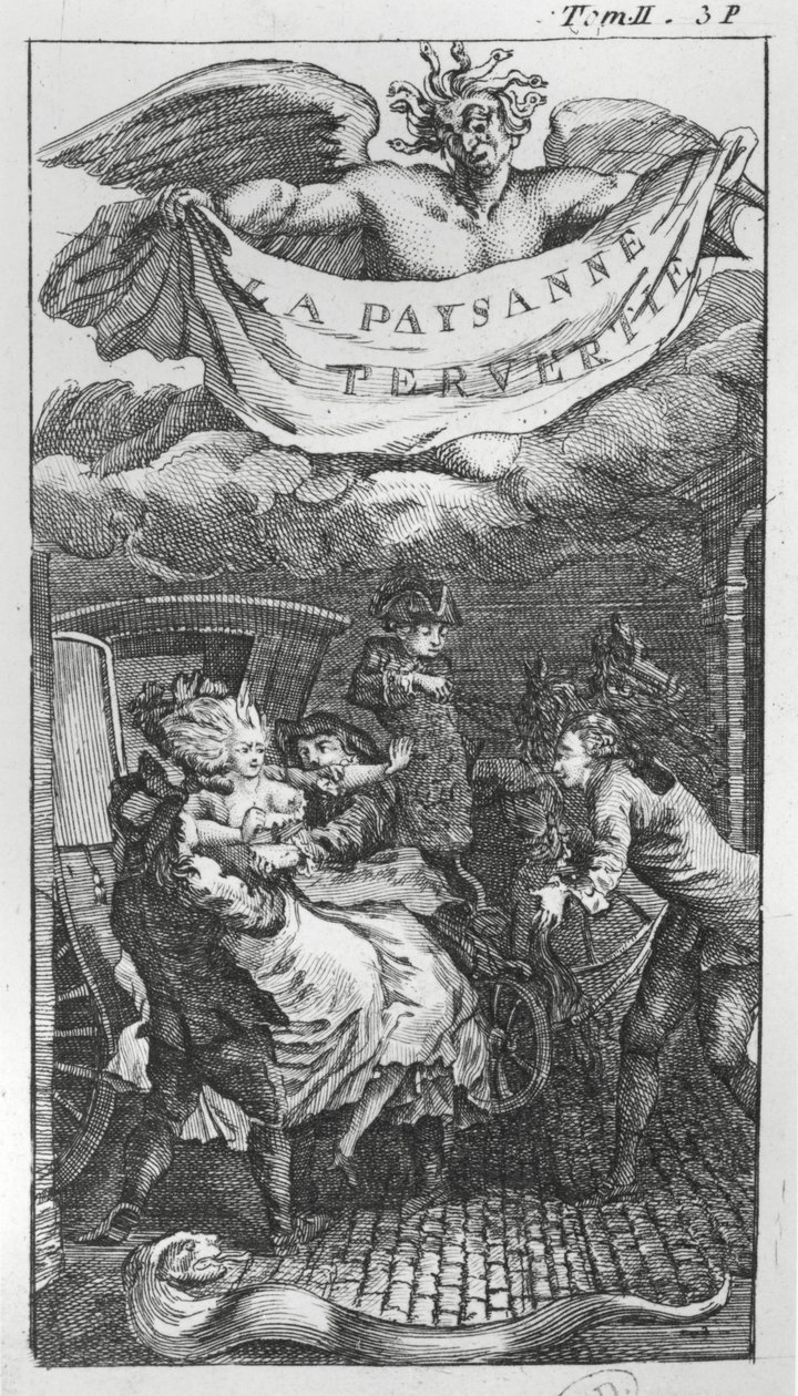 Gedicht op muziek van Jean Antoine de Baif (1532-89) (gravure) door French School