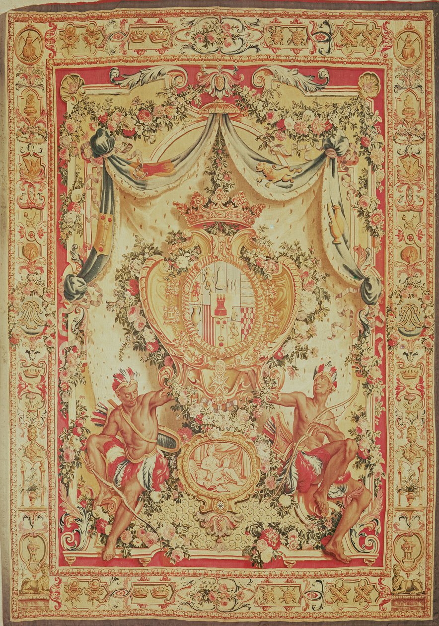 Portiere met het wapen van Louis-Antoine de Pardaillan de Gondrin, Hertog van Antin, Gobelins fabriek, 1708-36 door French School