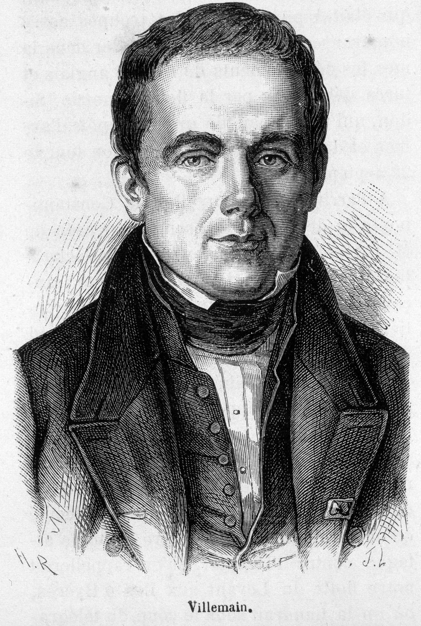 Portret van Abel Francois Villemain, Franse professor en politicus (1790-1867) door French School