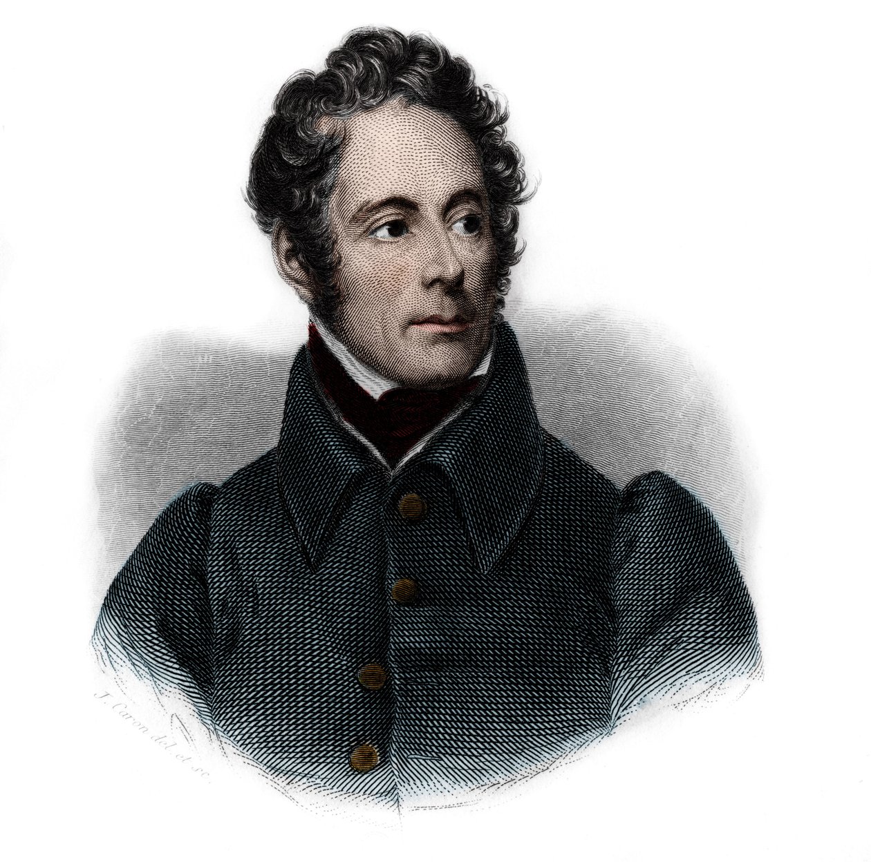 Portret van Alphonse de Lamartine (1791-1869), Franse schrijver, dichter en politicus. in 
