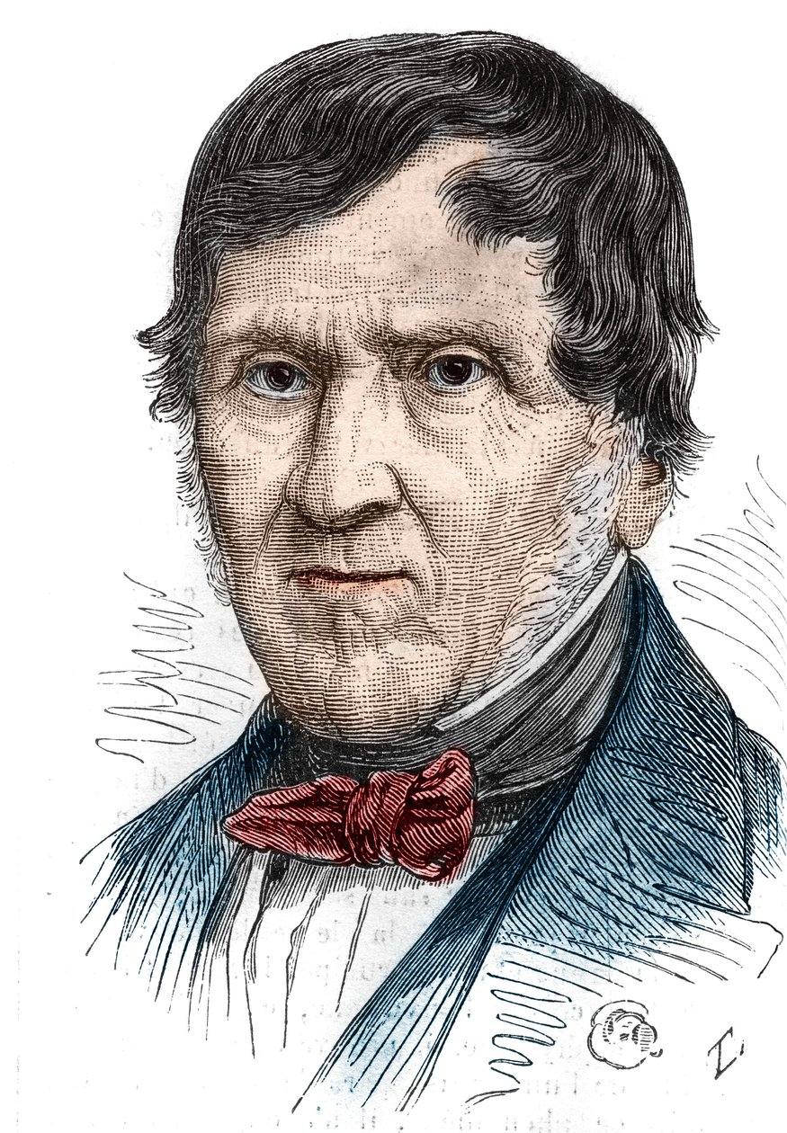 Portret van Antoine Becquerel (1888-1878), Franse natuurkundige. Gravure in 