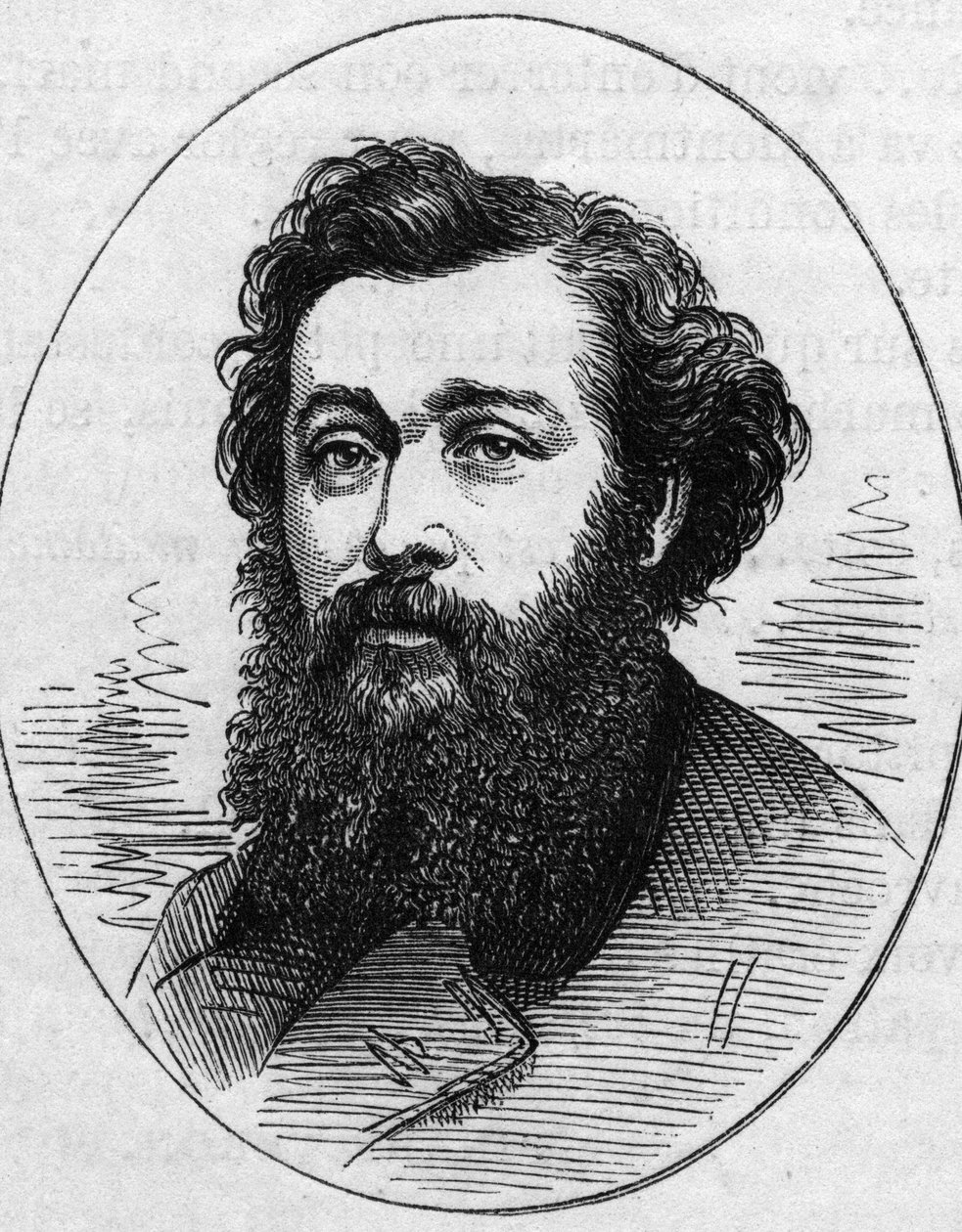 Portret van Antoine Vollon (1833-1900), Franse schilder. Gravure in Le Monde Illustré nr. 890 van 2 mei 1874. door French School