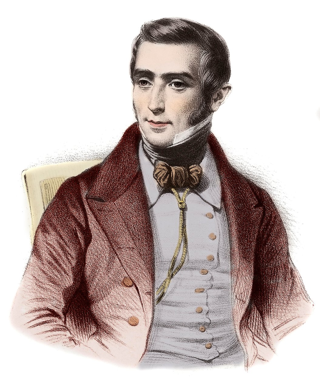 Portret van Augustin Eugene Scribe (1791-1861), Franse romanschrijver - Portret van Eugene Scribe (1791-1861), Franse auteur van komedies van zeden door French School