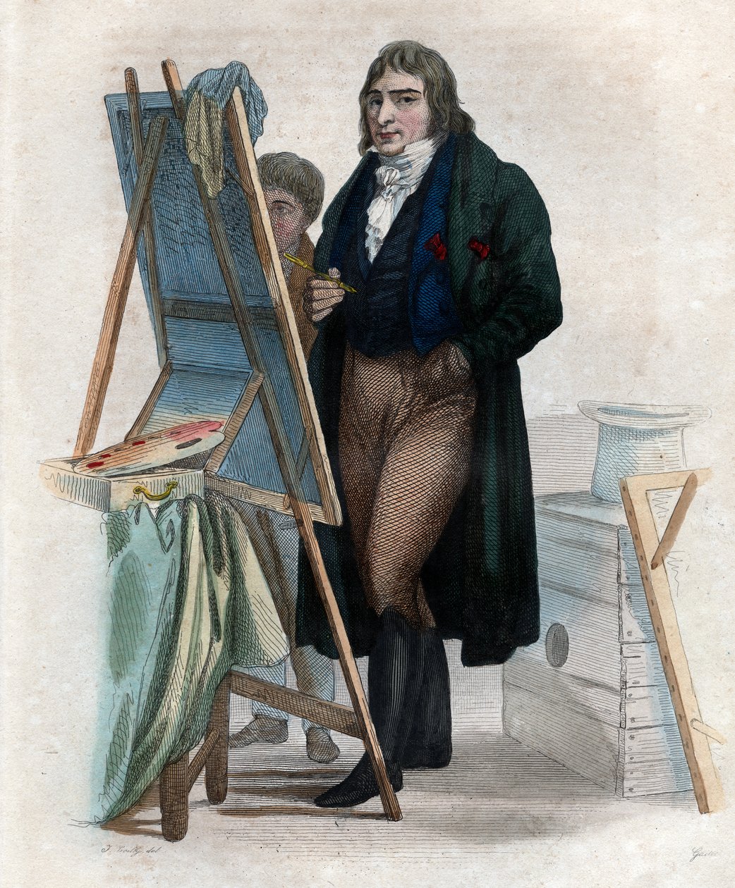 Portret van Baron Antoine Jean Gros (1771-1835), Franse schilder door French School