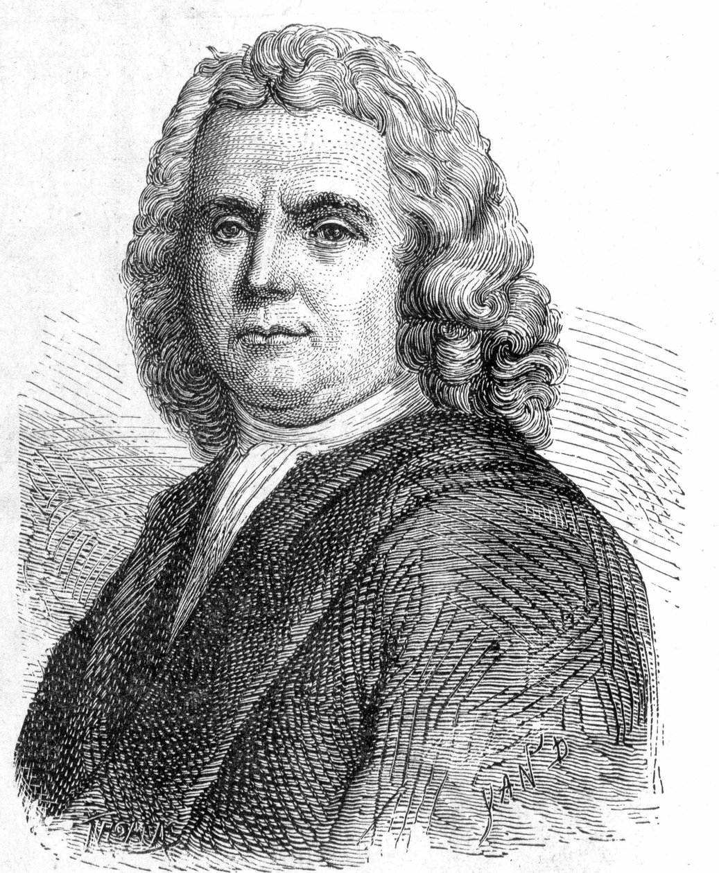 Portret van Boerhaave Hermann (1668 - 1738), Nederlandse arts en chemicus (voorstander van iatromechanisme) - in 