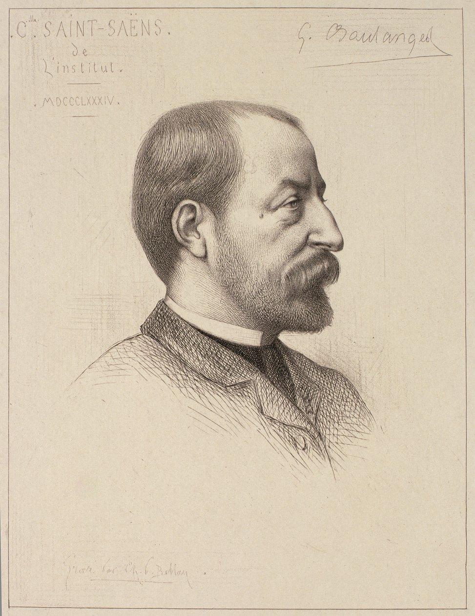 Portret van Camille Saint-Saens (1835-1921) door French School