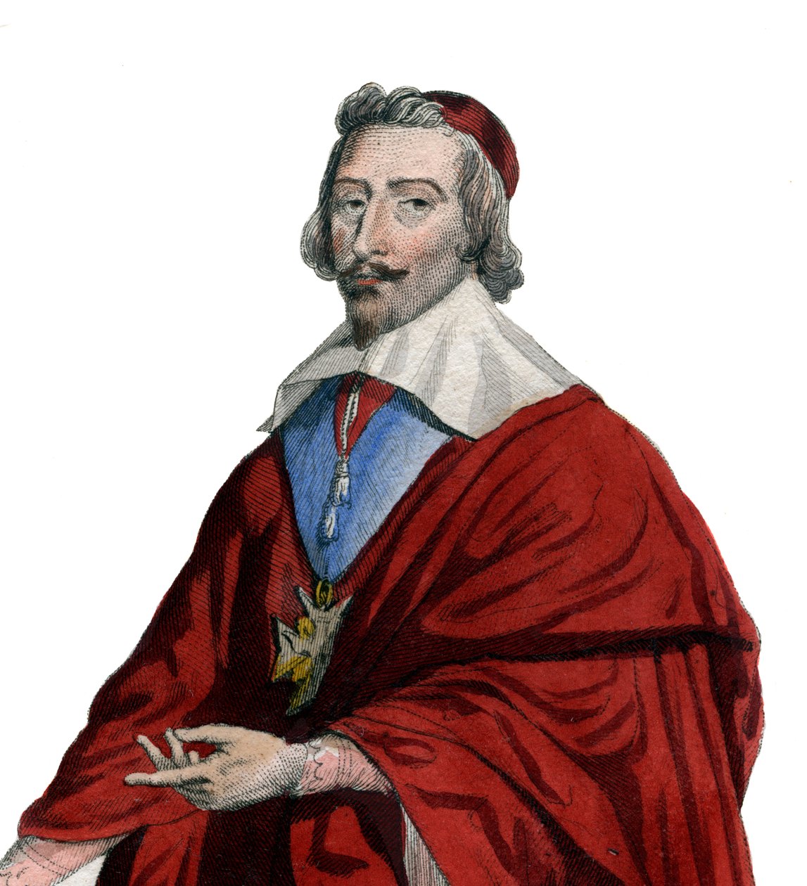Portret van Kardinaal Richelieu (Armand Jean du Plessis) (1585-1642), Franse geestelijke, edelman en staatsman door French School