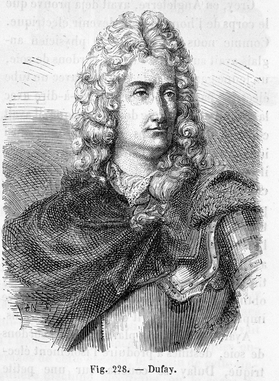 Portret van Charles François Du Fay (Dufay?) (1698 - 1739), Franse chemicus en natuurkundige - in 