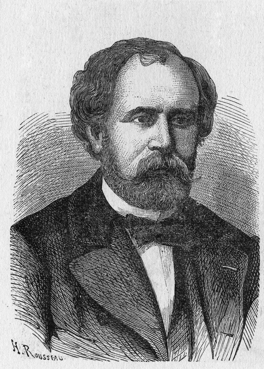 Portret van Charles Laurent - uit "Album van Wetenschap; beroemde wetenschappers; Grote ontdekkingen" 1896 door French School
