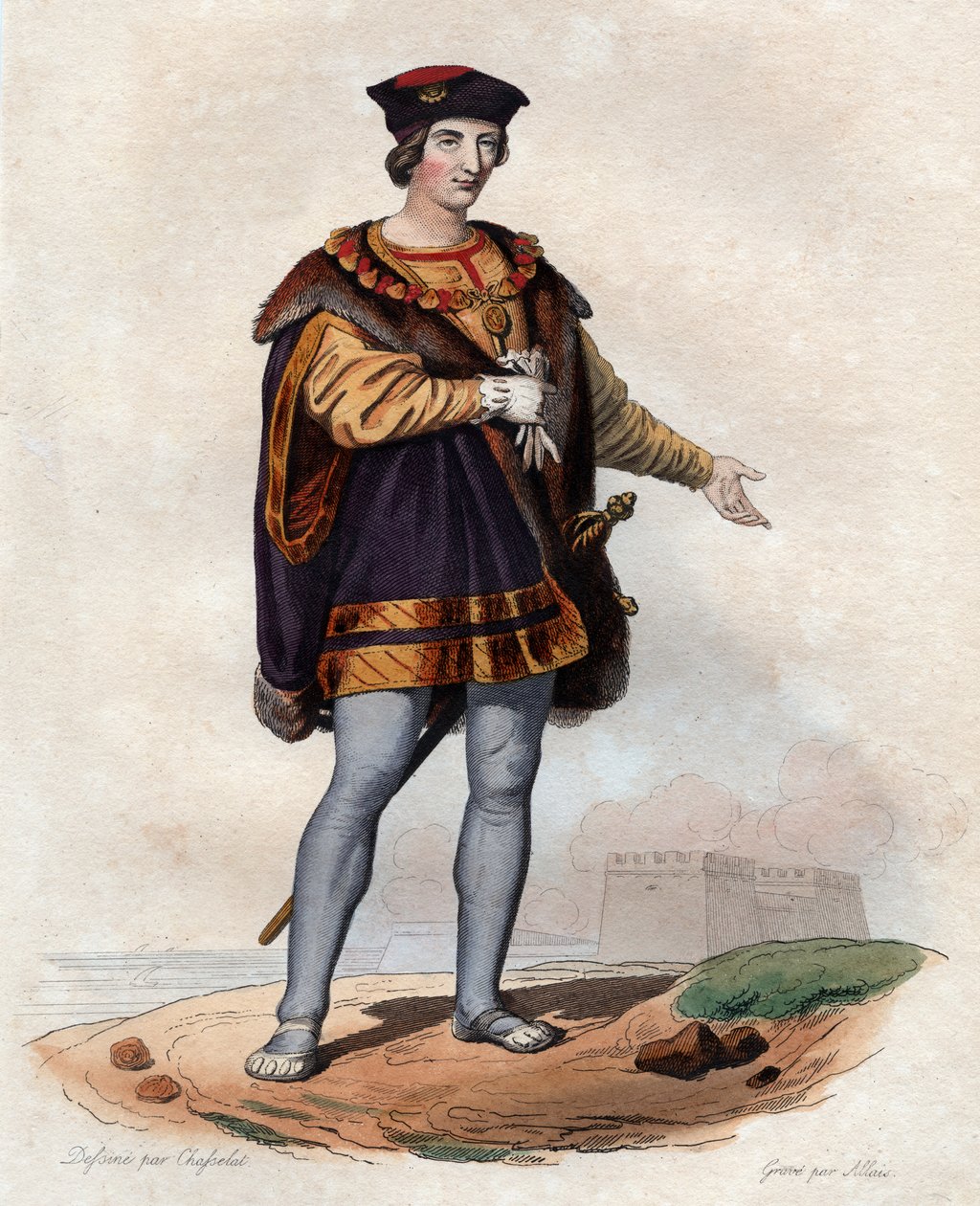 Portret van Karel VIII van Frankrijk (1470-1498), Koning van Frankrijk door French School