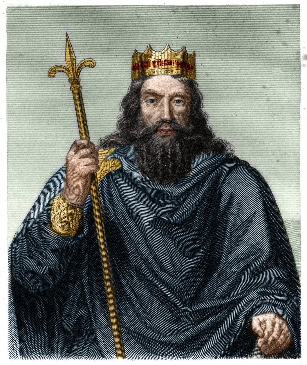 Portret van Clovis I (ca. 466 - 511), koning van de Franken - in 