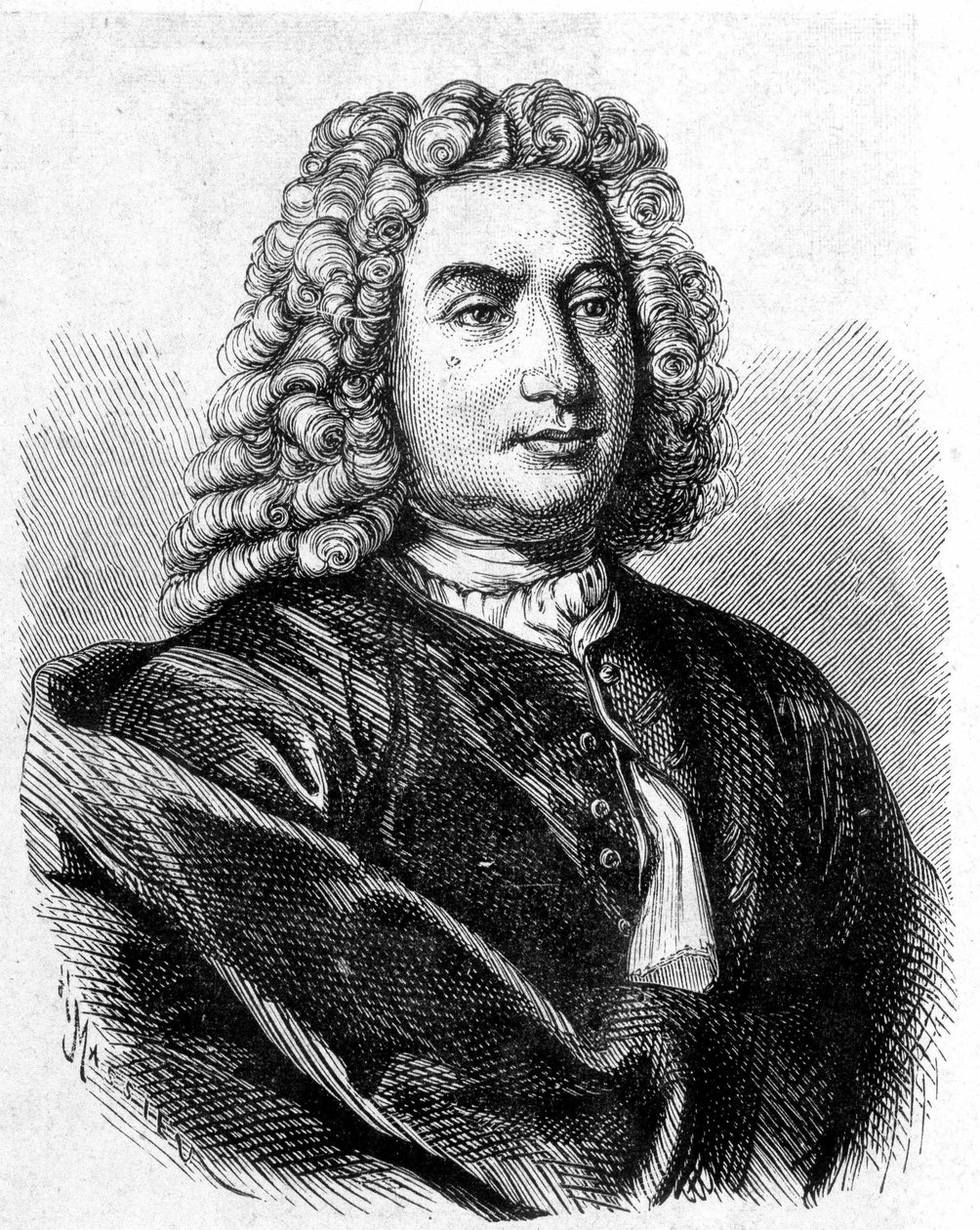 Portret van Daniel Bernouilli (Bernoulli) (1700 - 1782), Zwitserse wiskundige en natuurkundige - in 