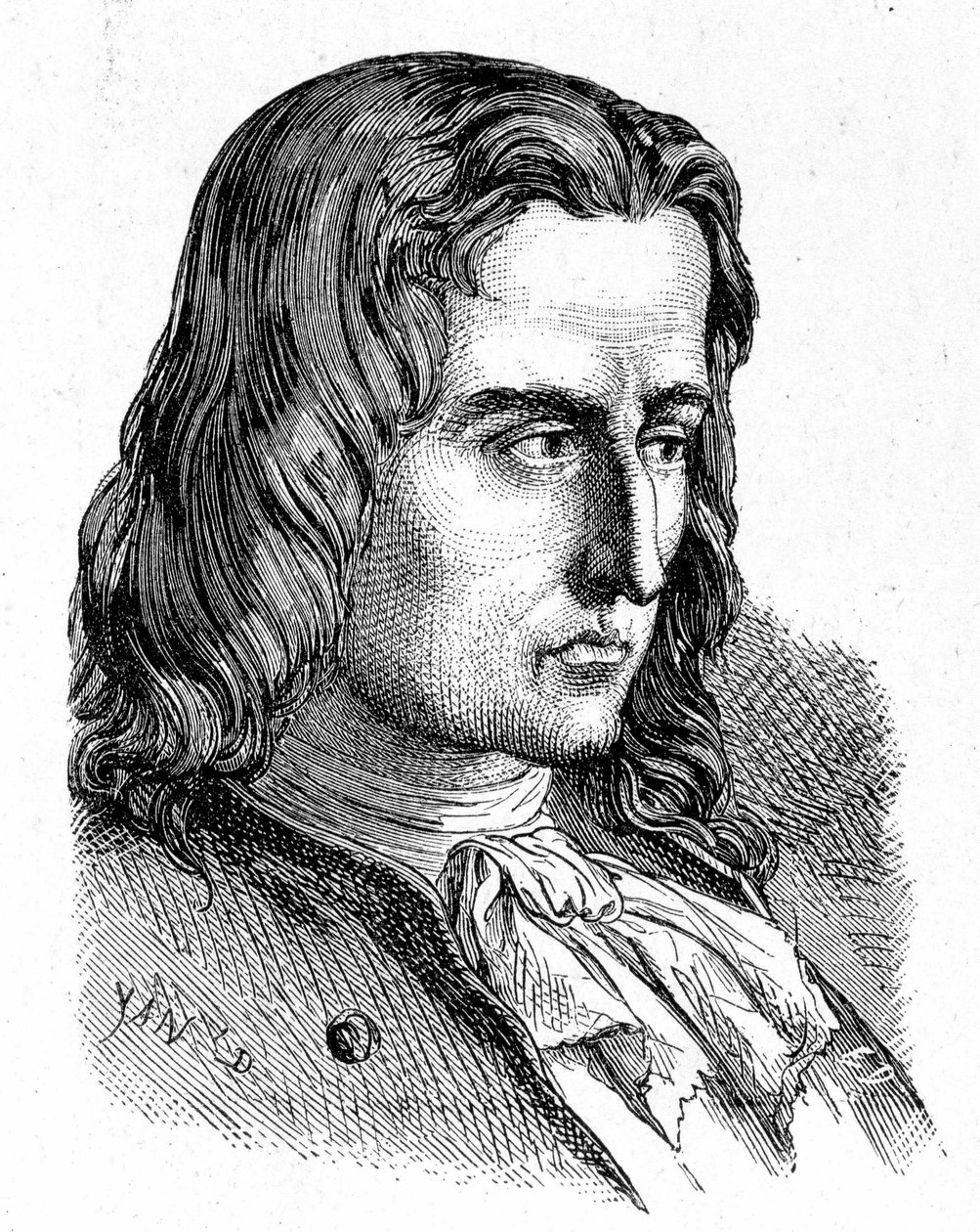 Portret van Denis Papin (1647 - 1714) - in Album van Wetenschap; beroemde geleerden; Grote ontdekkingen 1896 door French School