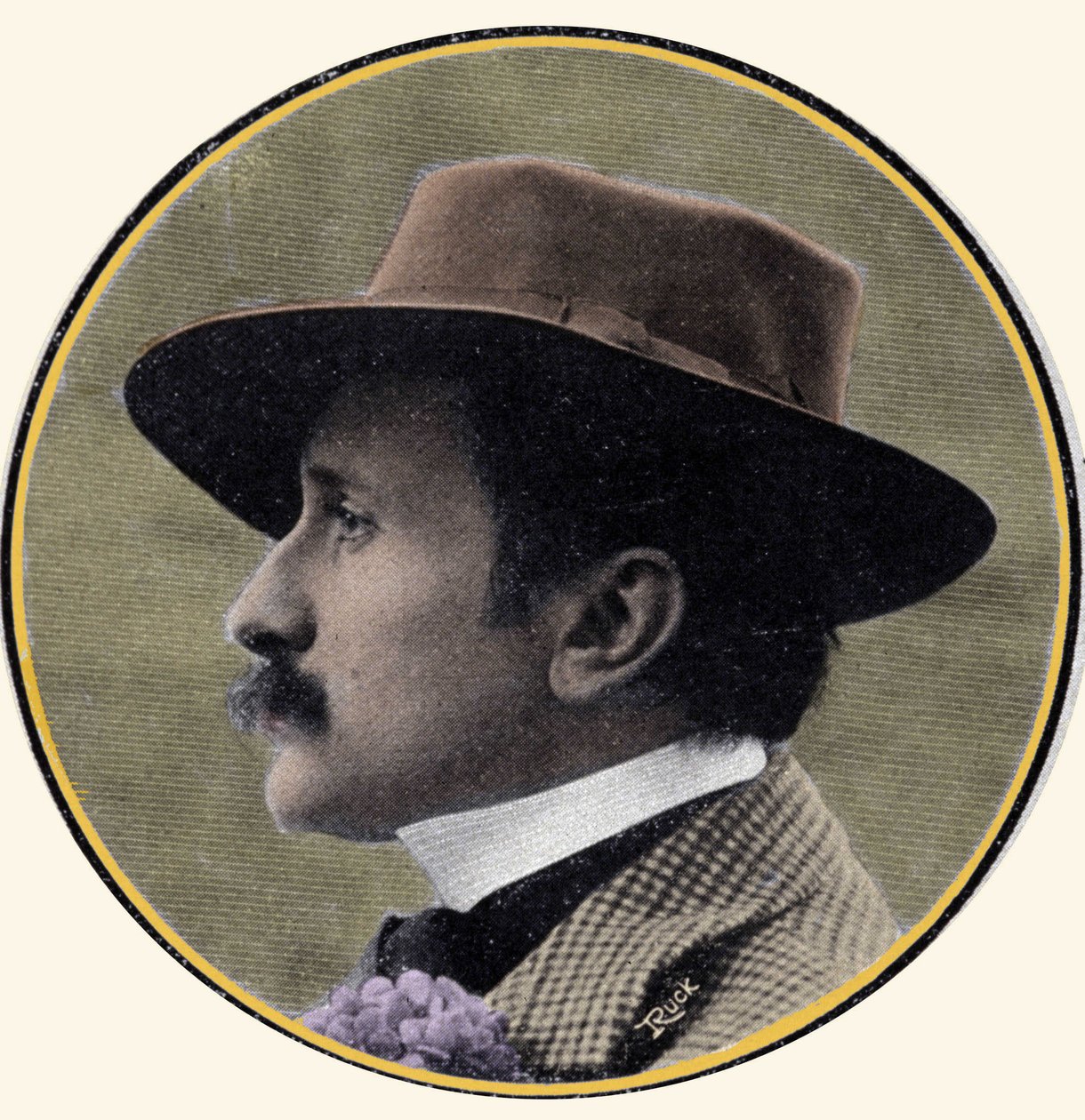 Portret van Edmond Rostand (1868-1918), Franse schrijver. door French School