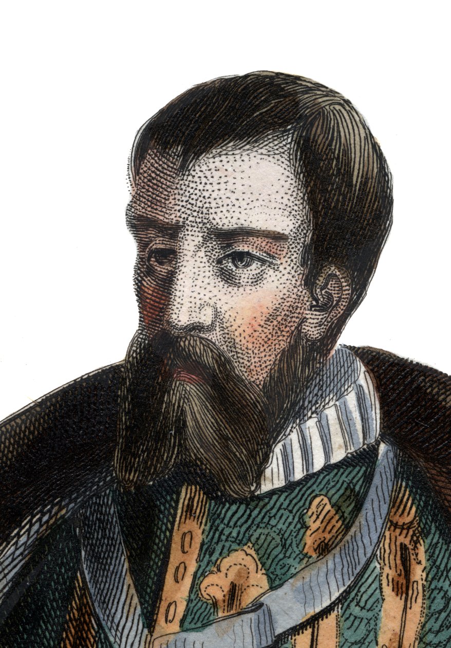 Portret van Francois I de Lorraine (1519-1563), hertog van Guise, hertog van Aumale, Franse soldaat en politicus door French School