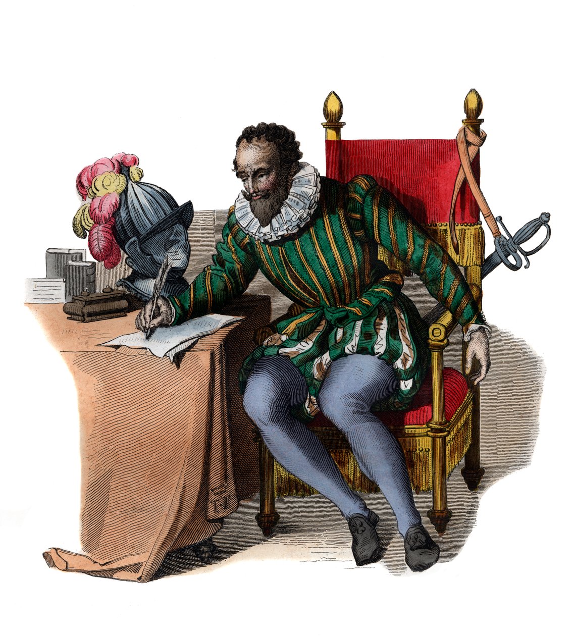 Portret van Francois de Malherbe (1555-1628), Franse dichter, criticus en vertaler door French School