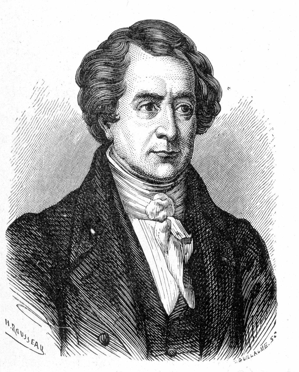 Portret van François Arago (1786 - 1853) - uit "Album van Wetenschap; beroemde geleerden; Grote ontdekkingen" 1896 door French School