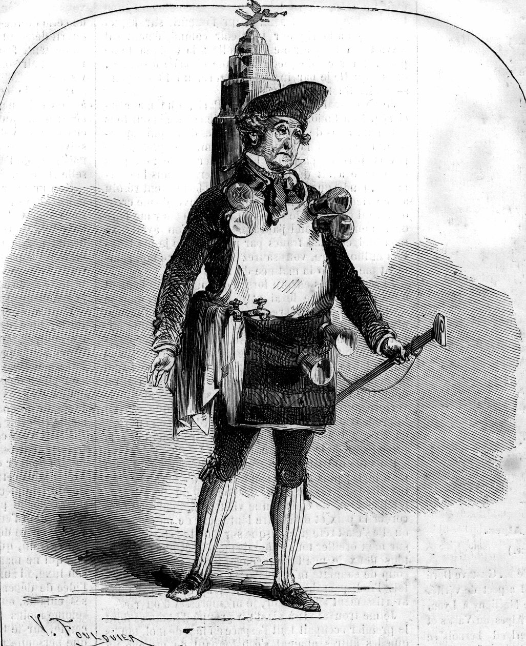 Portret van Frederick Lemaitre (1800-1876), Franse komiek in 