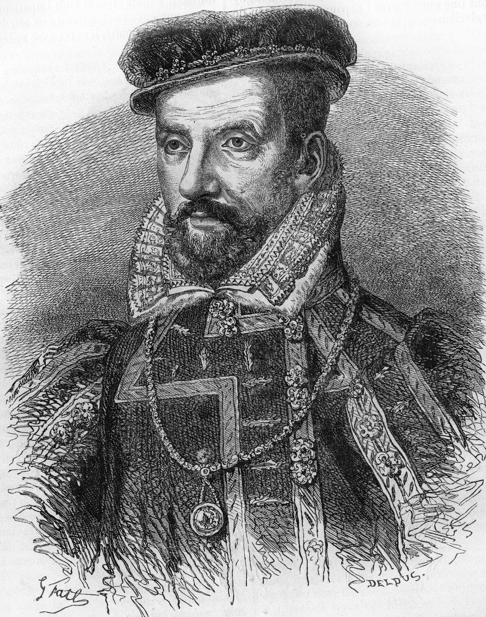 Portret van Gaspard de Coligny, bekend als admiraal de Coligny (1519-1572). In 