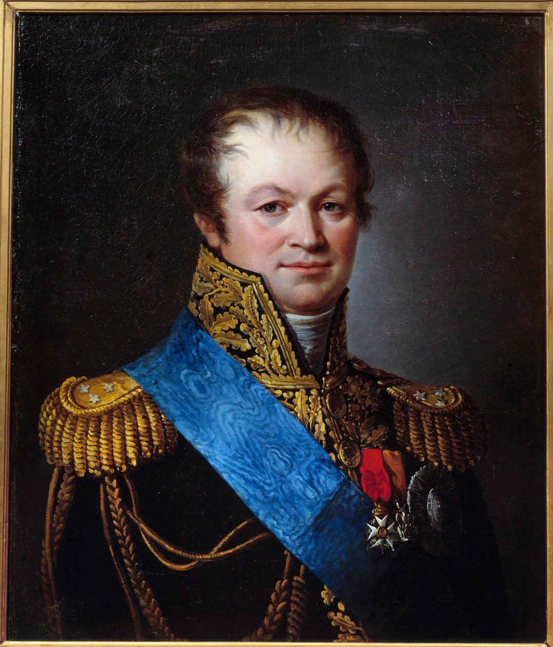 Portret van generaal Henri François Marie Charpentier (1769-1831) met de drie keizerlijke orden Schilderij van de Franse school. 19e eeuw Parijs, musee de la legion door French School