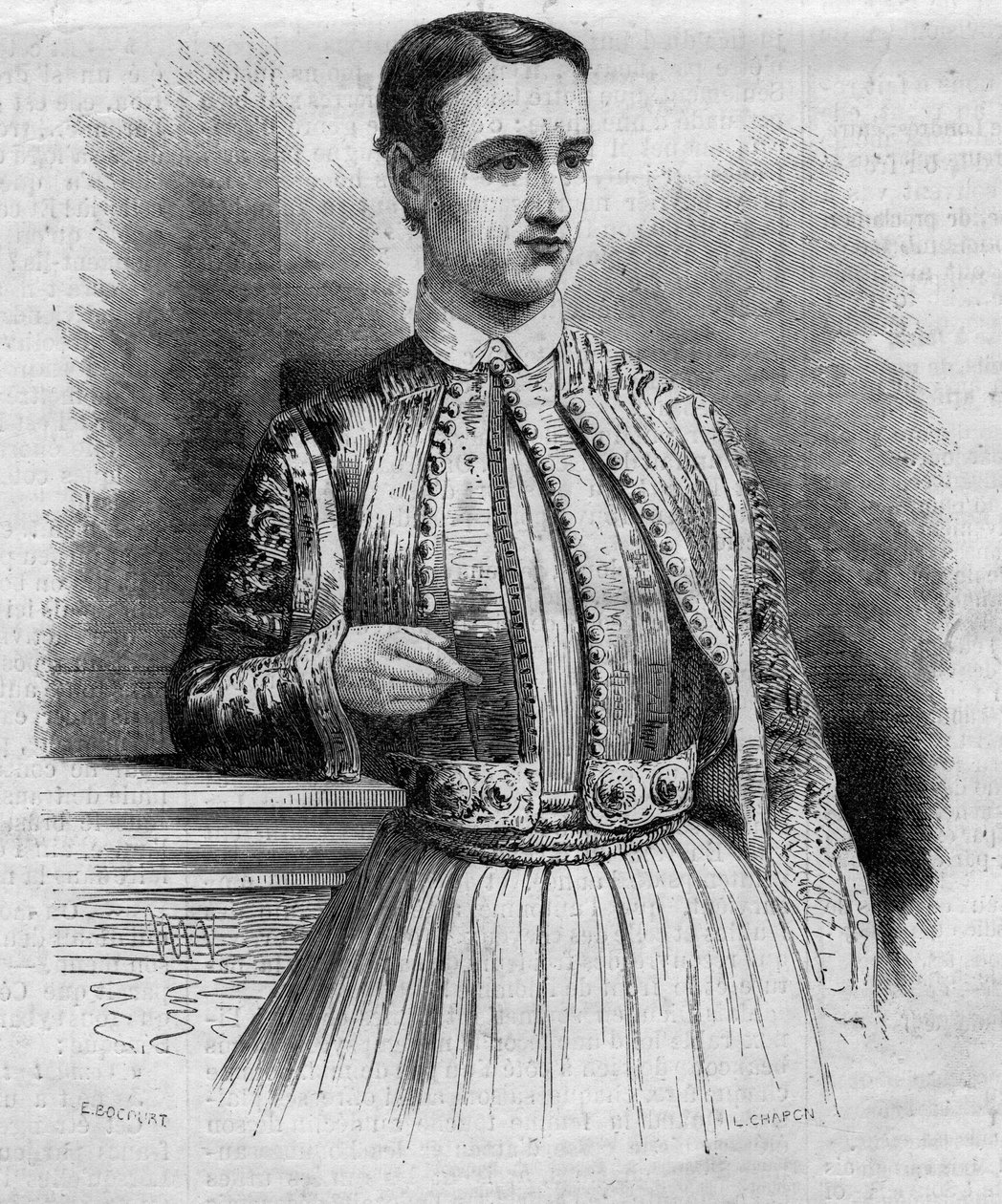 Portret van George I (Georges van Denemarken) (1845-1913), Koning van Griekenland. Gravure in 