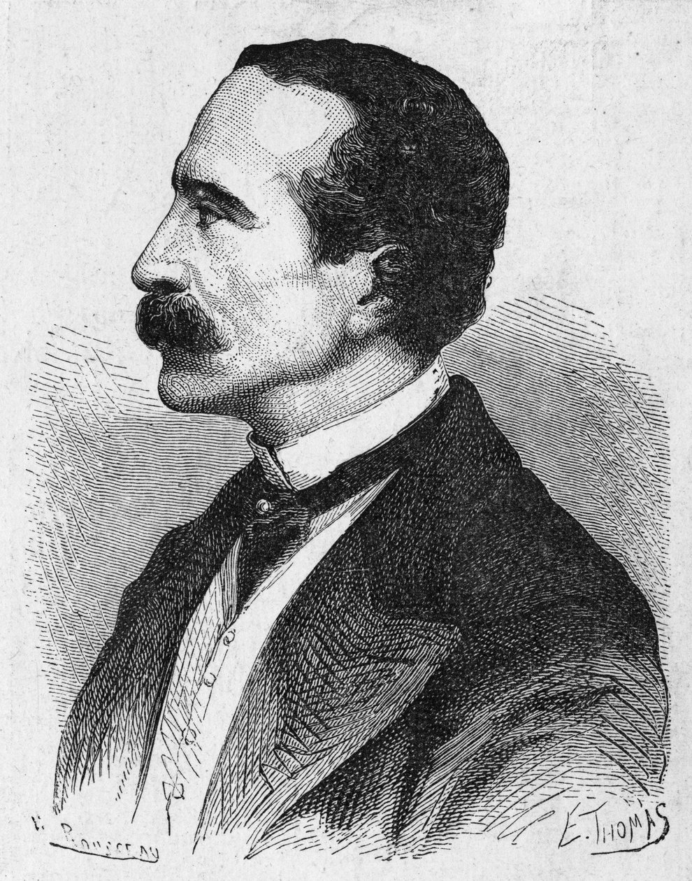 Portret van Georges Bonelli, de uitvinder van de typografische telegraaf - in 