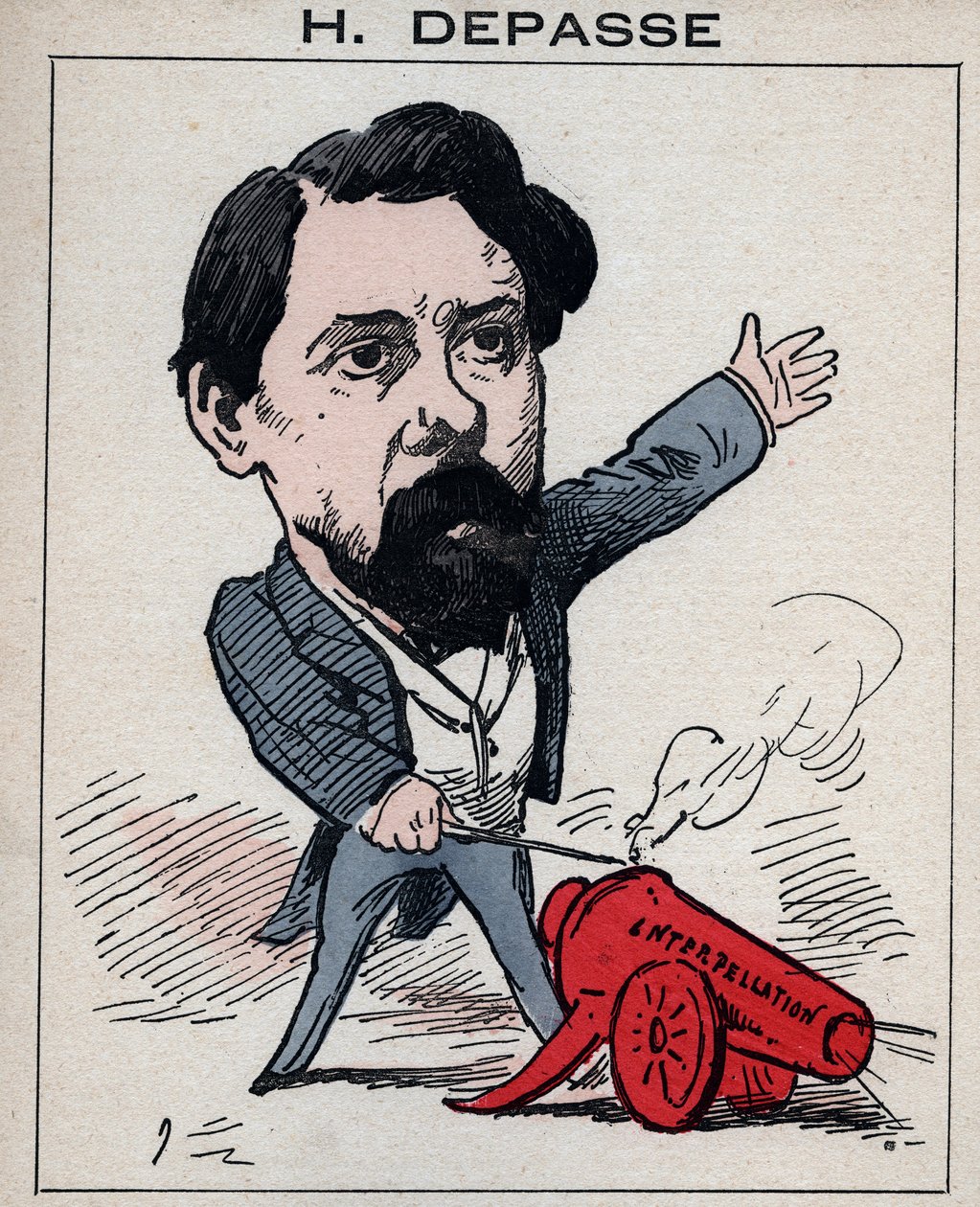Portret van Hector Depasse (1842-1911) Franse politicus - in 