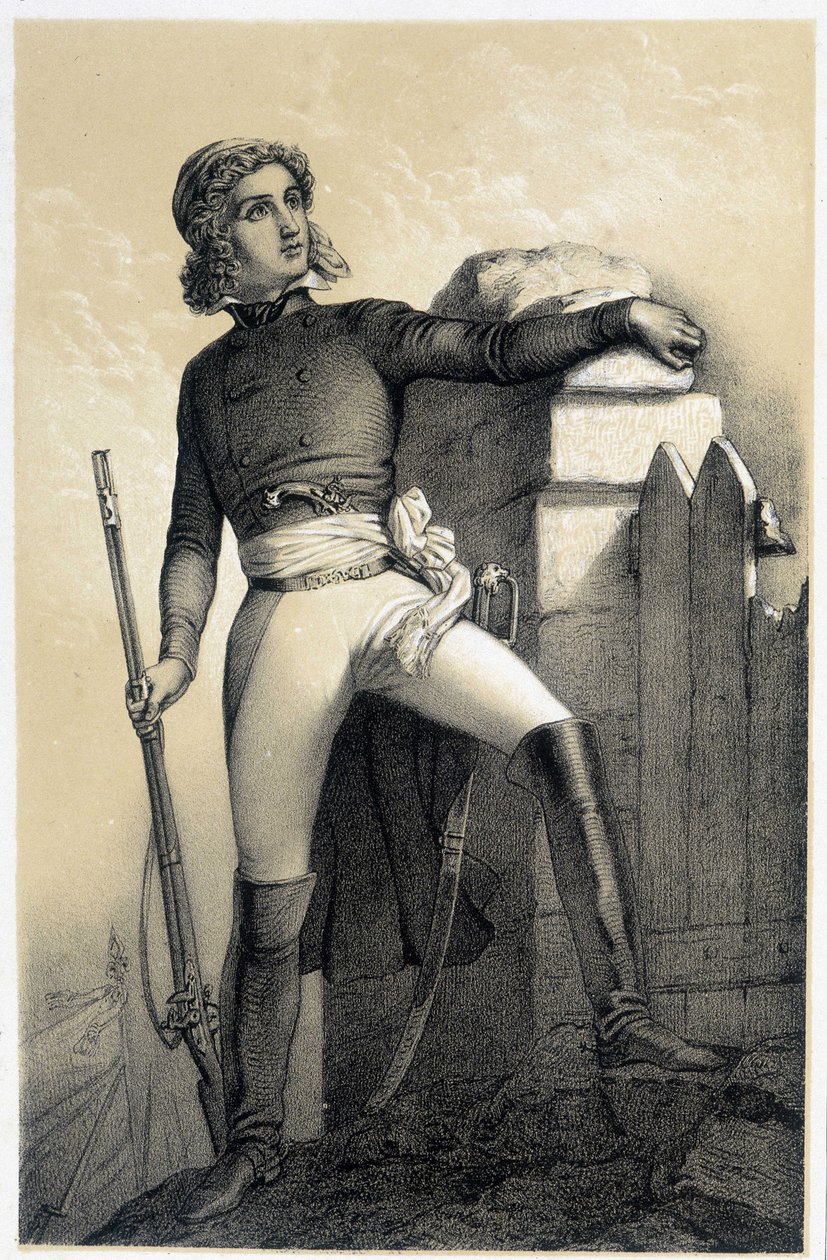 Portret van Henri du Vergier, Graaf van La Rochejaquelein (of Verger de La Rochejacquelein) (1772-1794) - in 