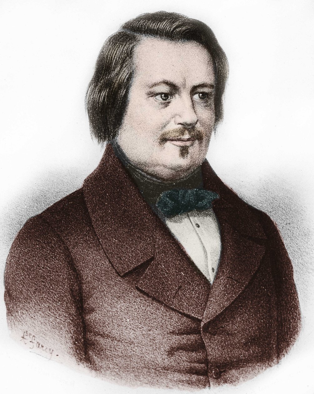 Portret van Honoré de Balzac (1799-1850), Franse romanschrijver door French School