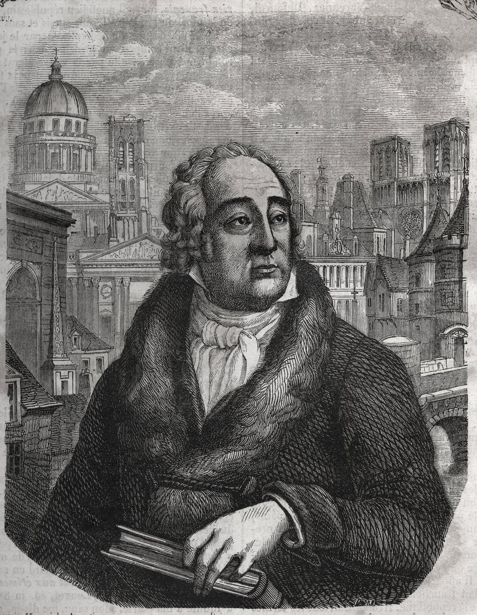 Portret van Jacques-Antoine Dulaure (1755-1835) Franse archeoloog en historicus - Gravure in 