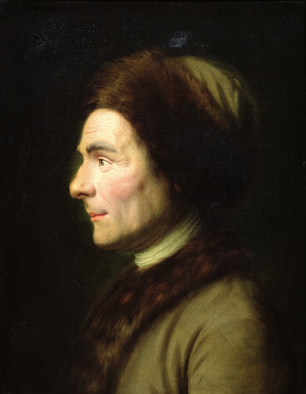 Portret van Jean-Jacques Rousseau (1712-78) door French School