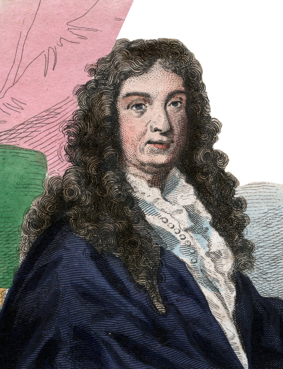 Portret van Jean Baptiste Lully (1632-1687), Franse componist door French School