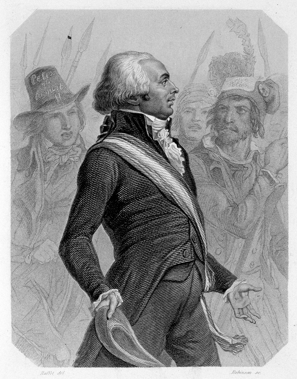 Portret van Jérôme Pétion de Villeneuve (1756-1794), Franse politicus. In 