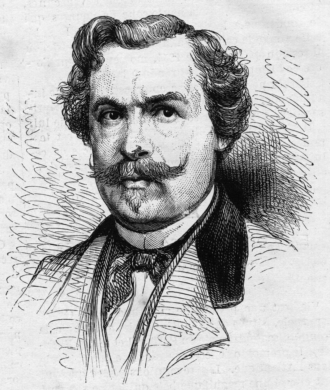 Portret van Jules de Goncourt (1830-1870), Franse schrijver. Gravure in 