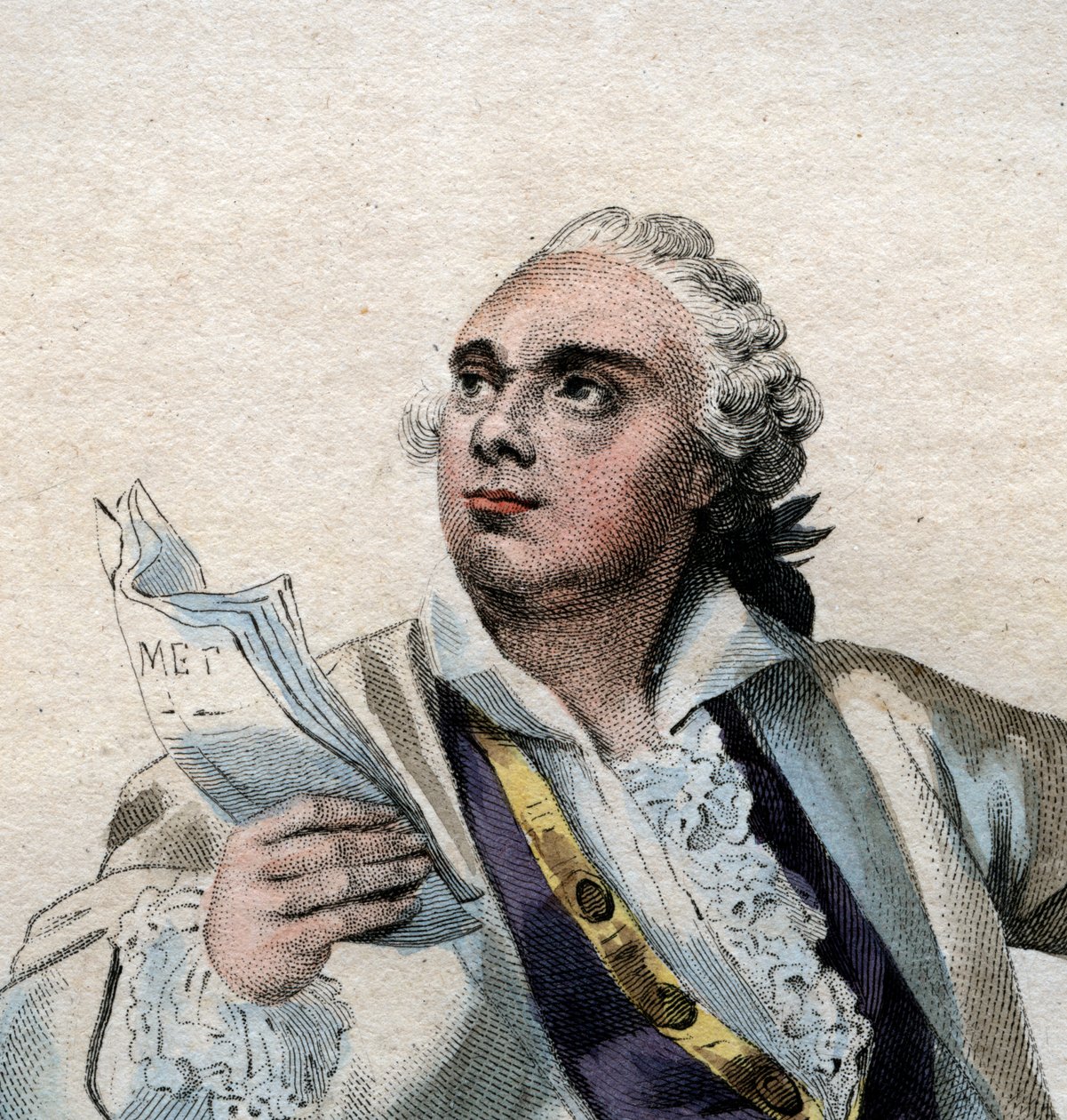 Portret van Lekain (1729-1778), Franse acteur. door French School