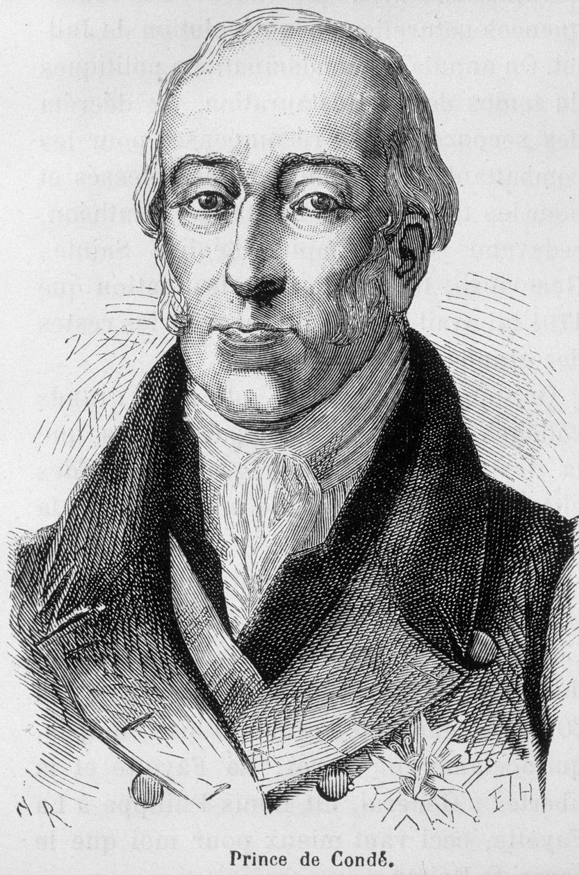 Portret van Louis V Joseph de Bourbon-Conde (1736-1818), achtste prins van Conde, Franse krijgsman - in 