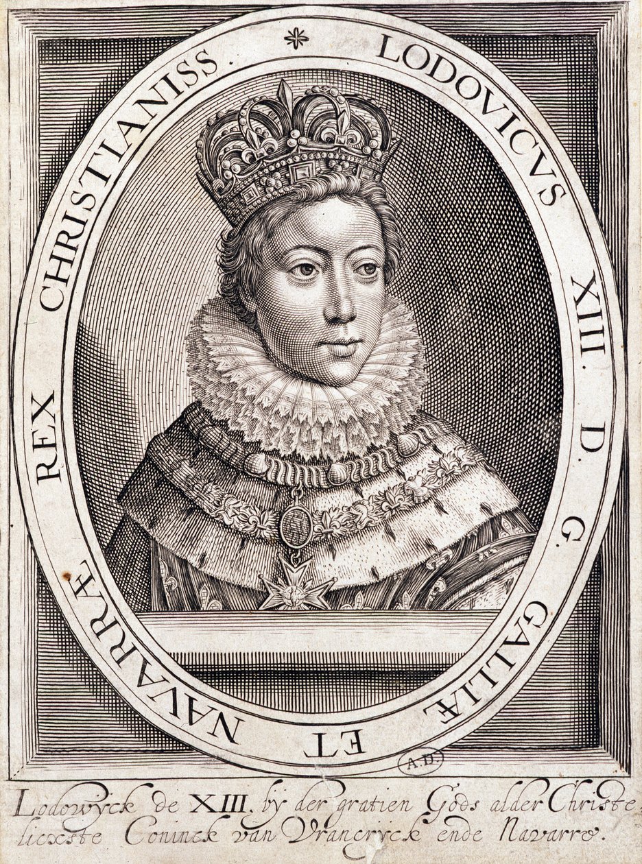 Portret van Lodewijk XIII, jong door French School