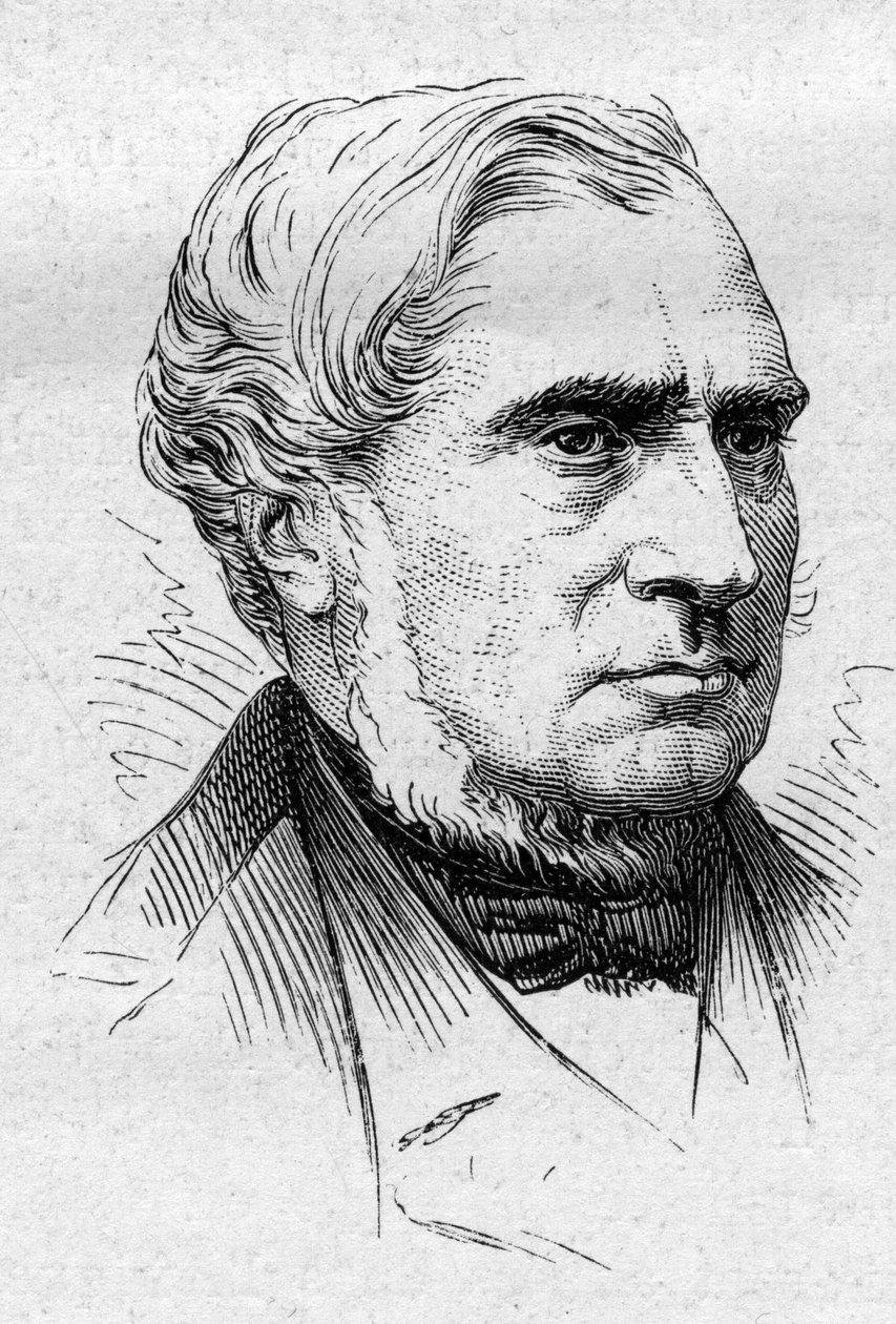 Portret van Louis de Carne, Franse politicus en academicus. Gravure in 