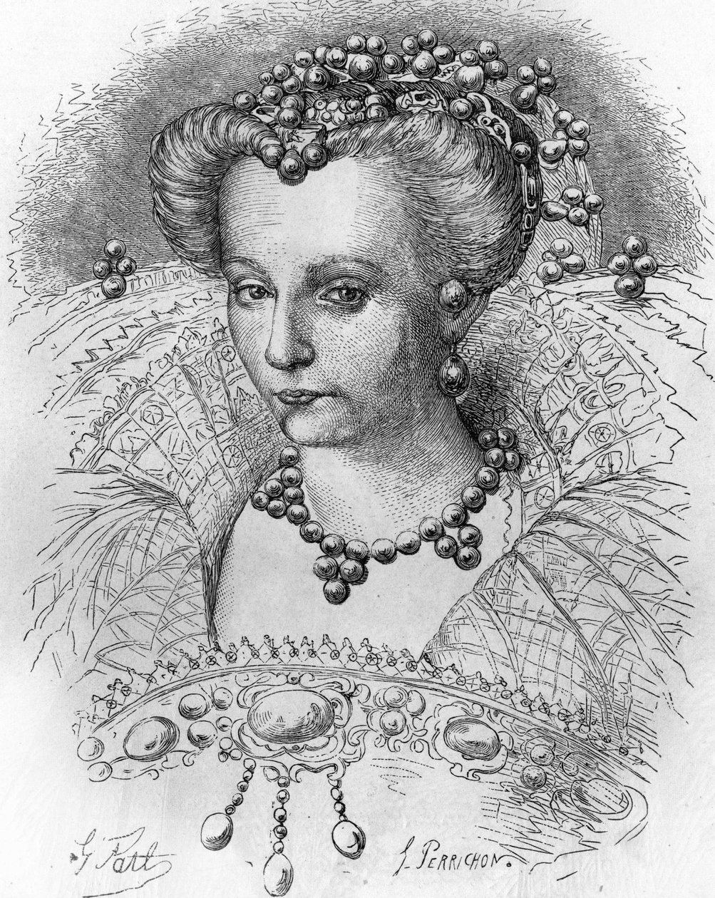 Portret van Louise de Lorraine (1553-1601), vrouw van Hendrik III. In 