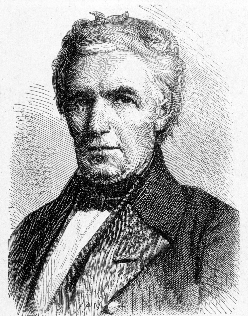 Portret van Marc Séguin (1786 - 1844), Franse ingenieur die het principe van hangbruggen bedacht, ook uitvinder van de buisvormige ketel - in 